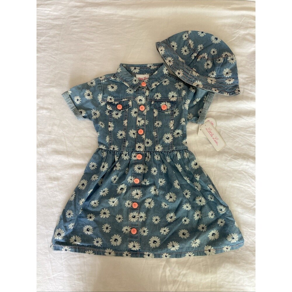 4T Little Lass girl clothes - 2 piece outfit | flower theme